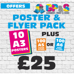 Poster & flyer advertising packs