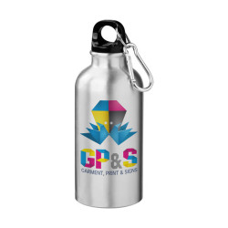 Silver Re-useable metal water bottle 500ml